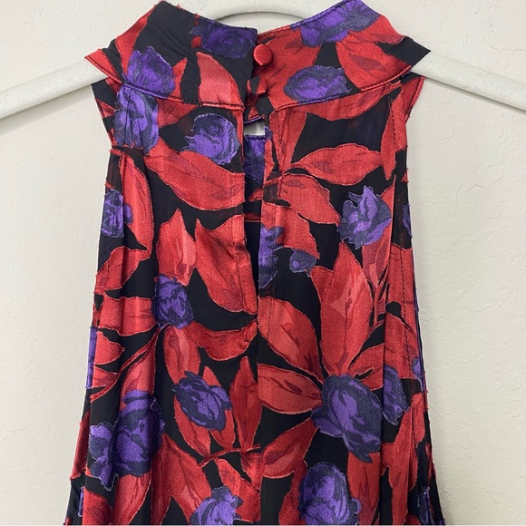 Worthington Floral Halter Neck Top - Red and Purple - Picture 12 of 14